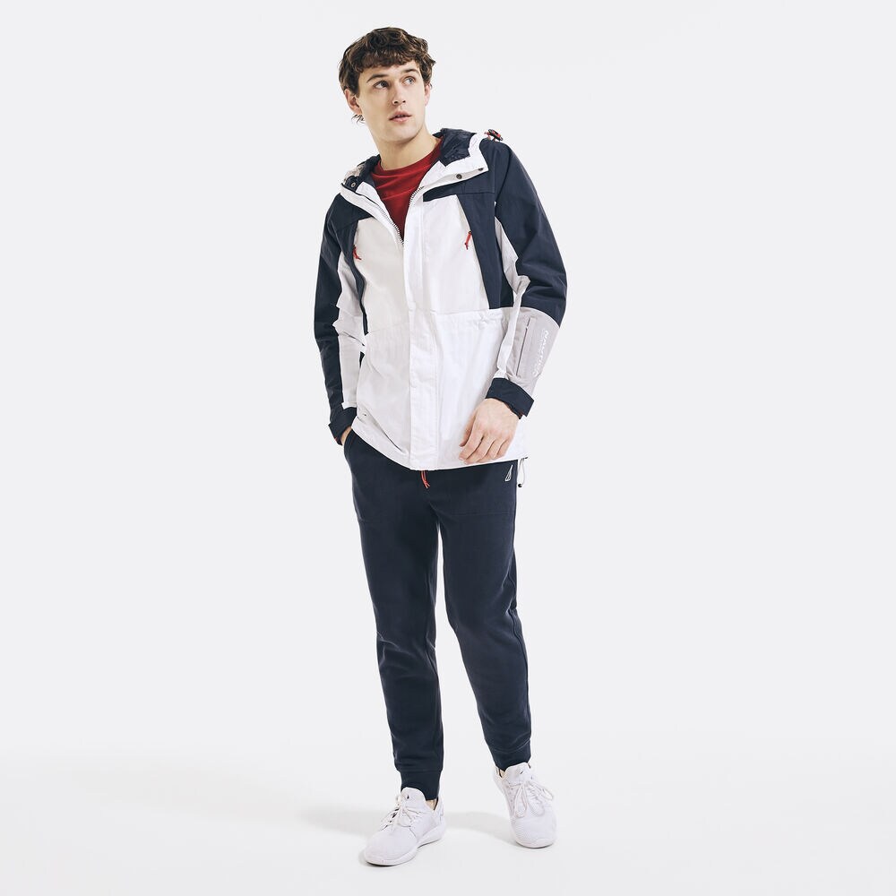 COMPETITION WATER-RESISTANT COLORBLOCK JACKET,Bright White,large