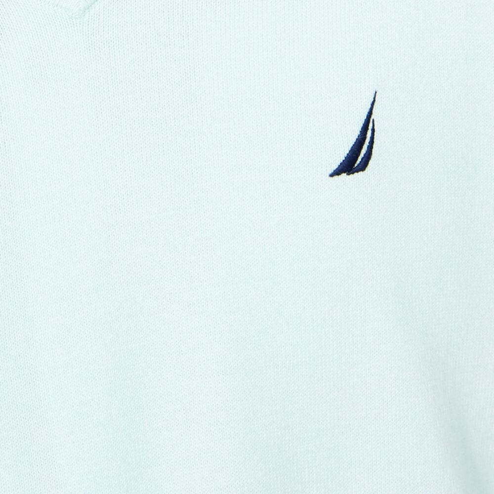 BIG & TALL NAVTECH V-NECK SWEATER,Aquabreeze,large