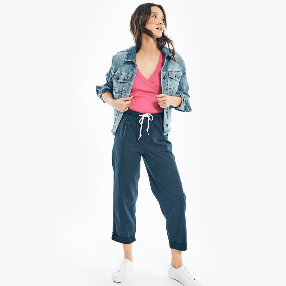 SUSTAINABLY CRAFTED PULL-ON PANT,Stellar Blue Heather,large