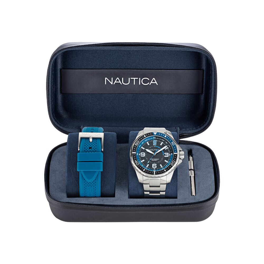 Koh May Bay Stainless Steel And Silicone Watch Box Set,Multi,large