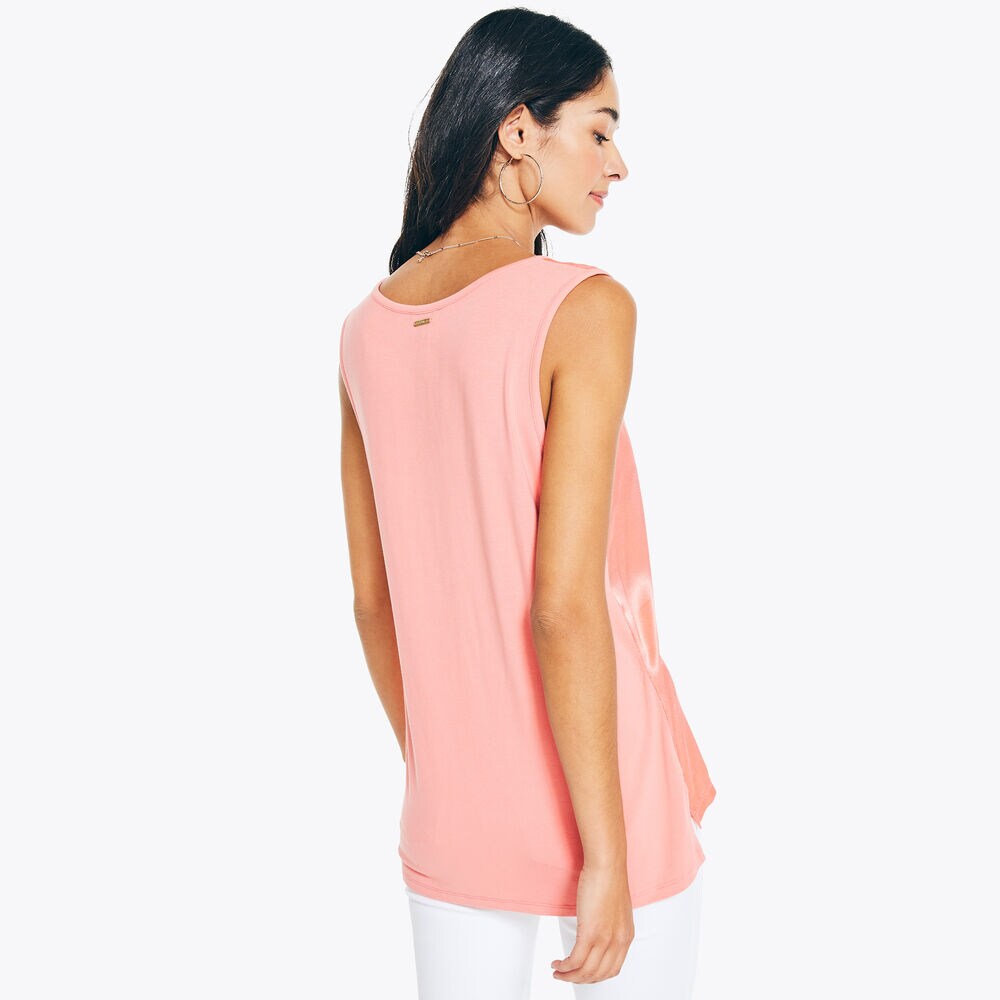 SATIN TANK TOP,Pale Coral,large