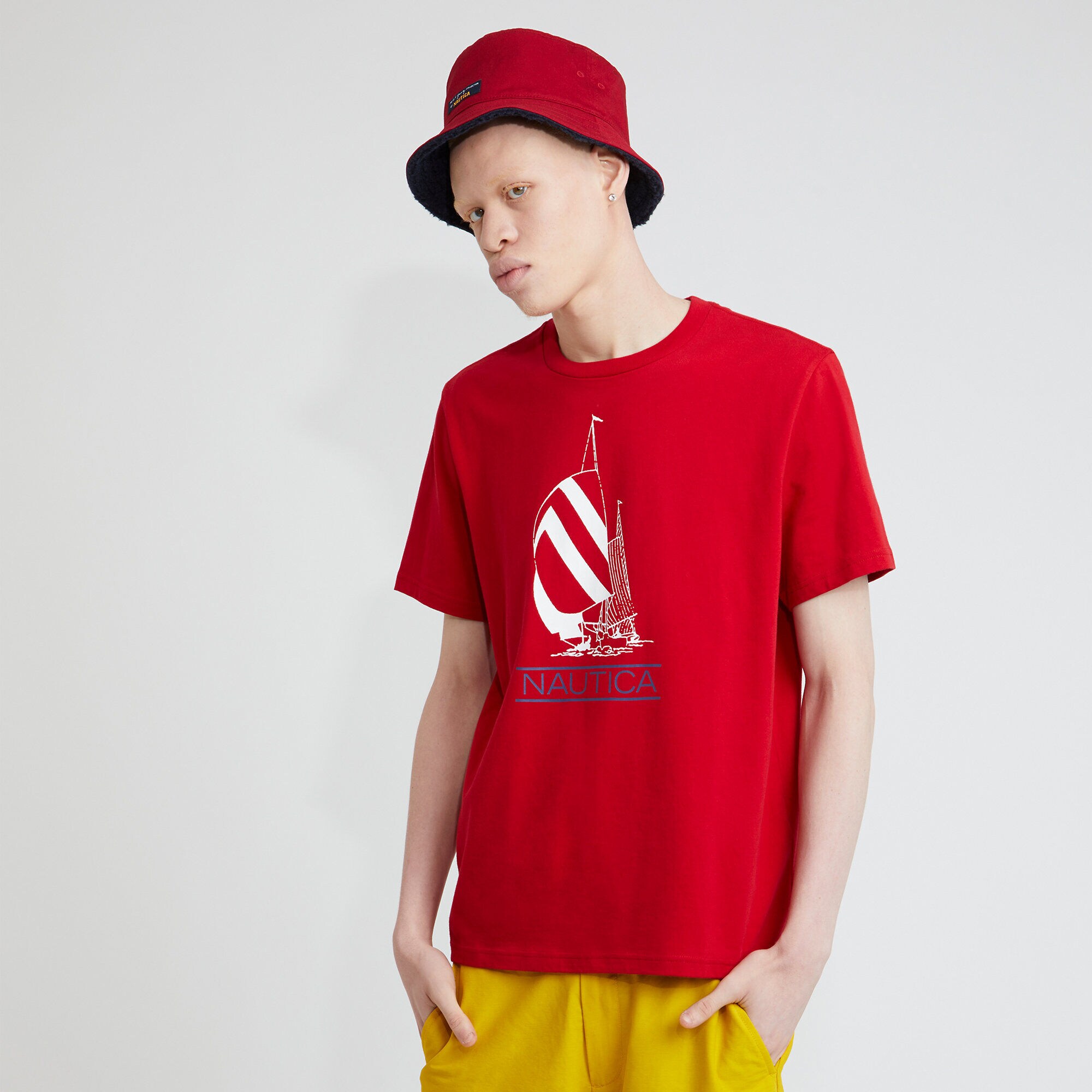 The Lil Yachty Collection by Nautica Big & Tall  Spinnaker Graphic T-Shirt,Nautica Red,large