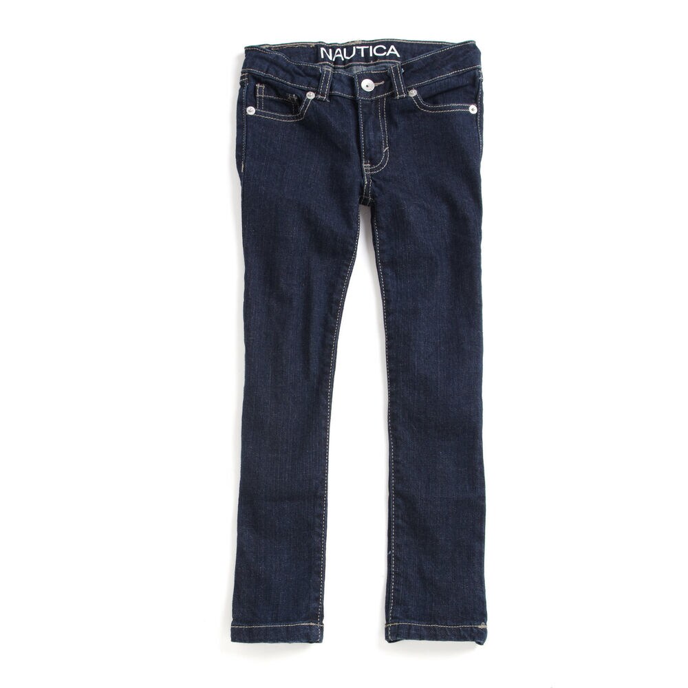Girls' Skinny Jeans (8-16),Sapphire/Pitch Yellow,large