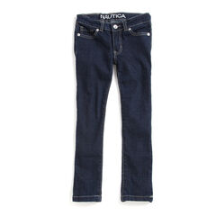 Girls' Skinny Jeans (8-16),Sapphire/Pitch Yellow,large