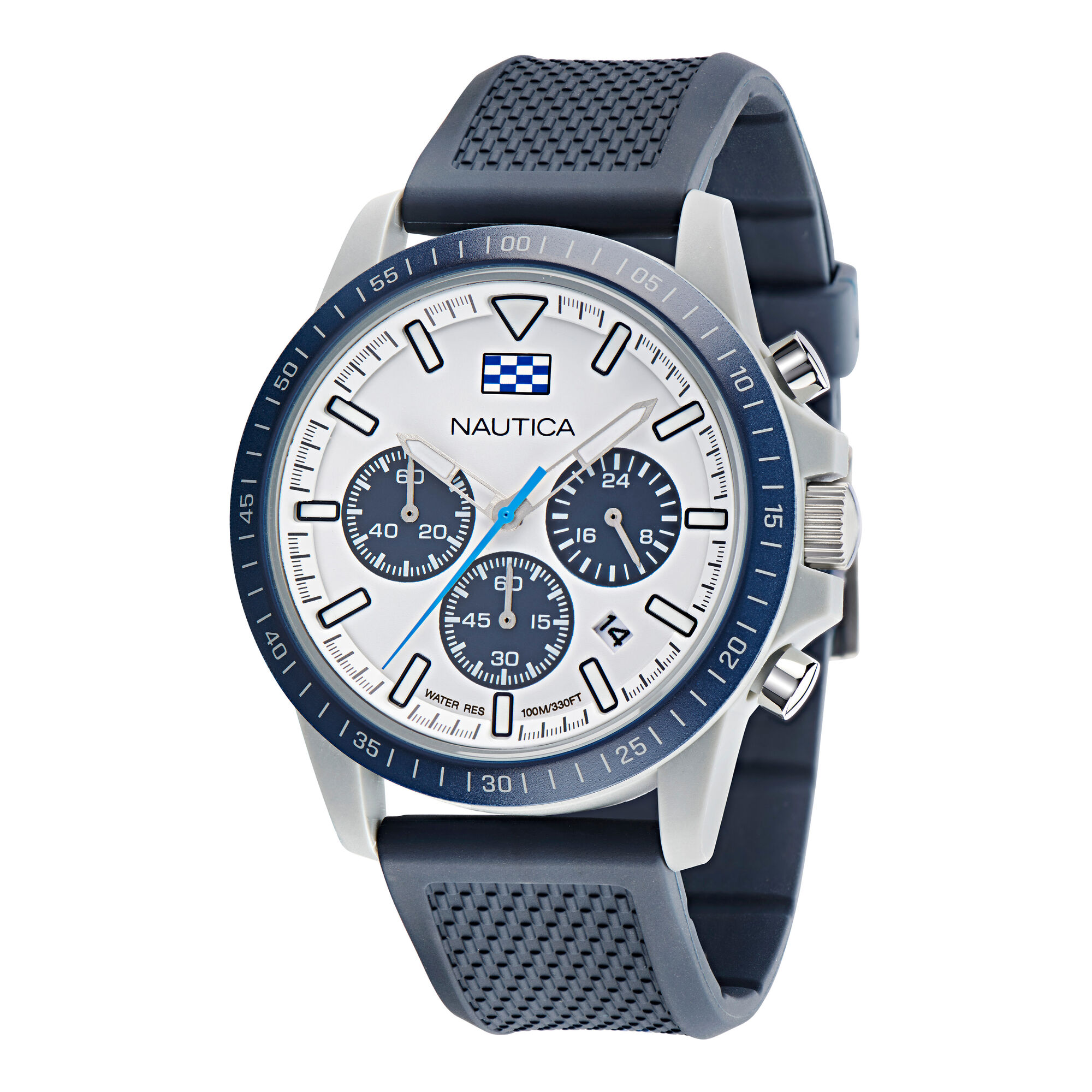 Nautica One Wheat Fiber Strap Chronograph Watch,Multi,large