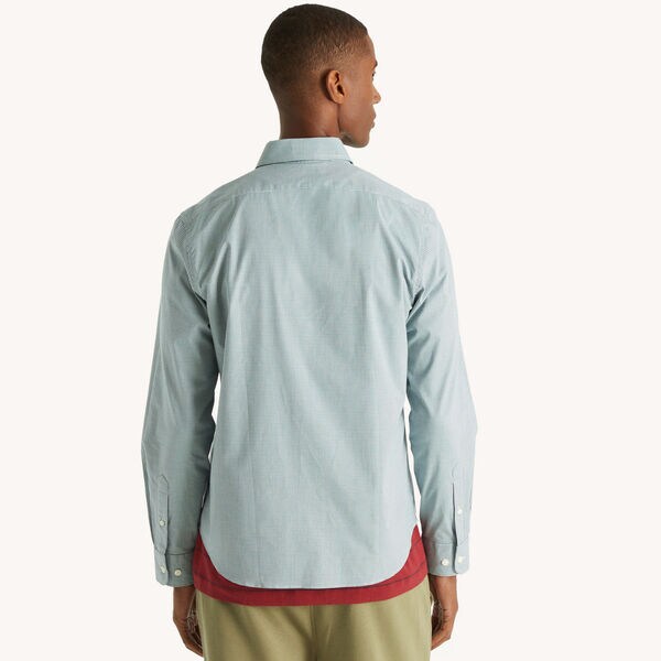 SLIM FIT WRINKLE-RESISTANT MICRO GINGHAM SHIRT