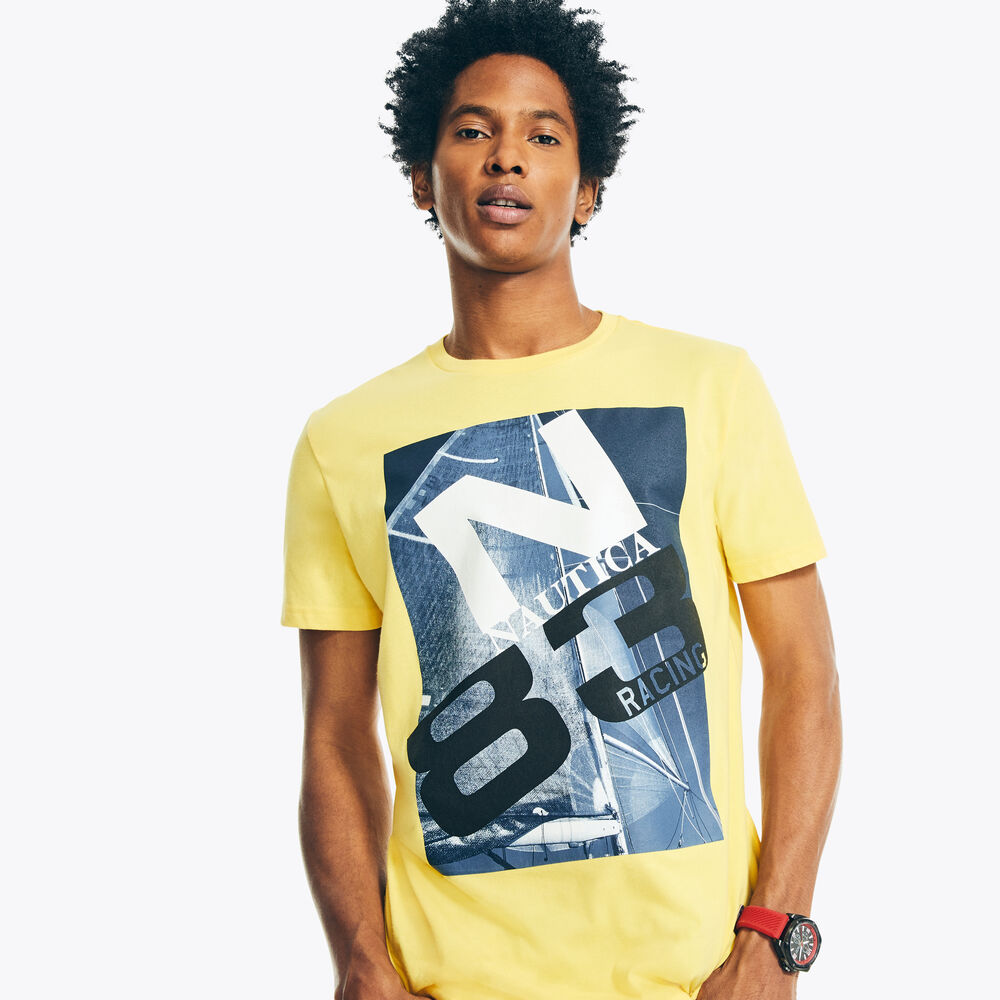 BIG & TALL N-83 GRAPHIC T-SHIRT,French Vanilla,large