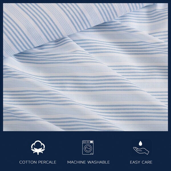 Tayleur Stripe Blue Twin Sheet Set