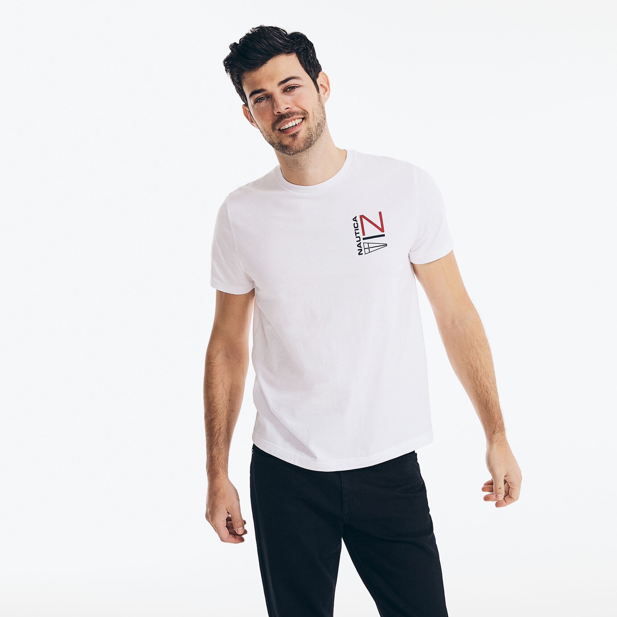 LOGO GRAPHIC T-SHIRT,Bright White,large