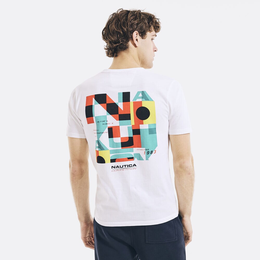 COMPETITION EMBROIDERED GRAPHIC T-SHIRT,Bright White,large