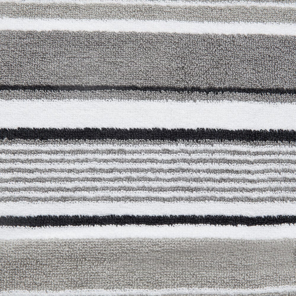 AGONDA STRIPED TOWEL SET, 6-PC,Grey Heather,large