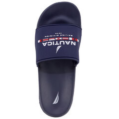 SAILING DIVISION LOGO SLIDE SANDAL,Ice Blue,large