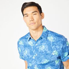 CLASSIC FIT TROPICAL FISH PRINT SHIRT,Limoges,large