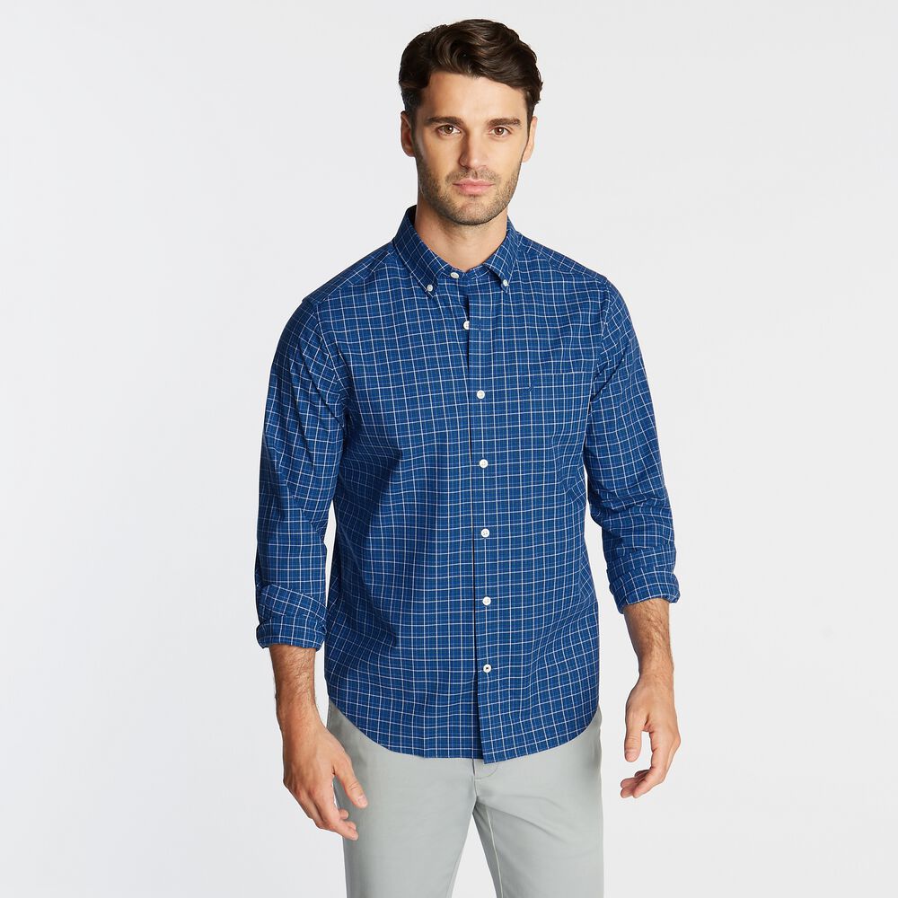 CLASSIC FIT WRINKLE-RESISTANT PLAID SHIRT,Limoges,large