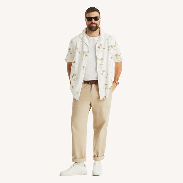 Big & Tall Printed Short-Sleeve Camp Shirt