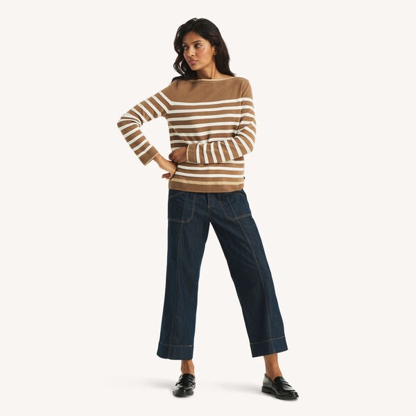 Striped Boatneck Sweater