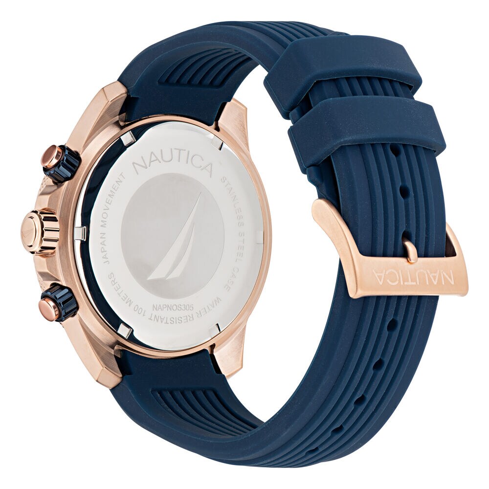 Nautica One Recycled Silicone Chronograph Watch,Multi,large