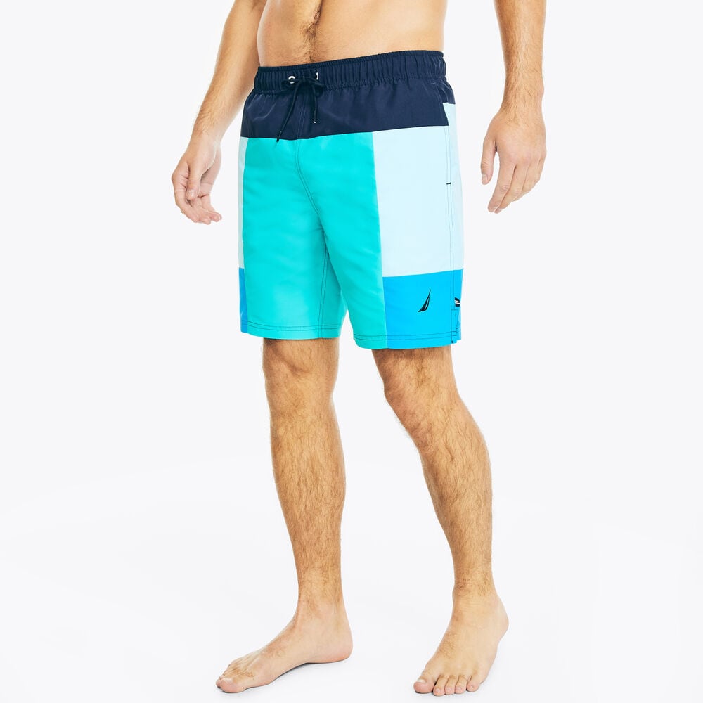 SUSTAINABLY CRAFTED 8" COLORBLOCK QUICK-DRY SWIM,Tropic Jade,large