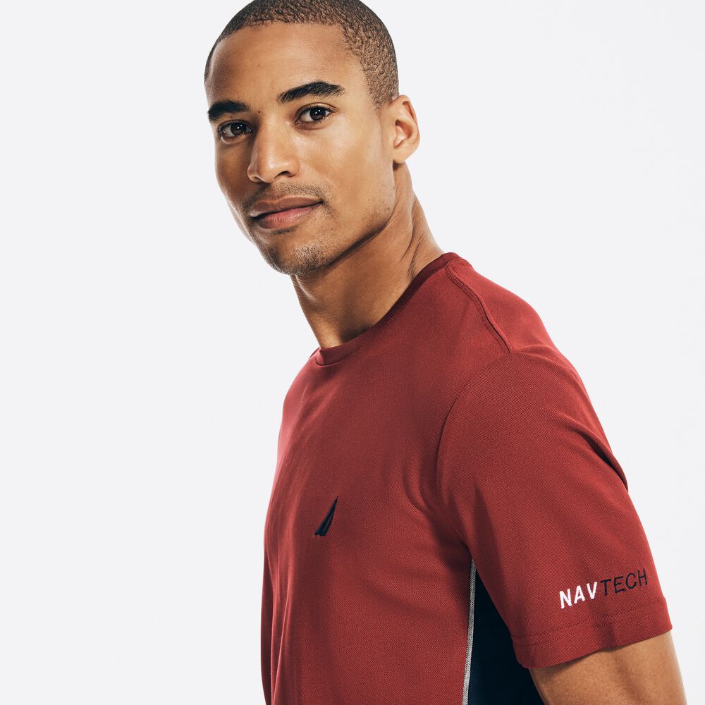 NAVTECH SUSTAINABLY CRAFTED COLORBLOCK T-SHIRT,Flamingo,large