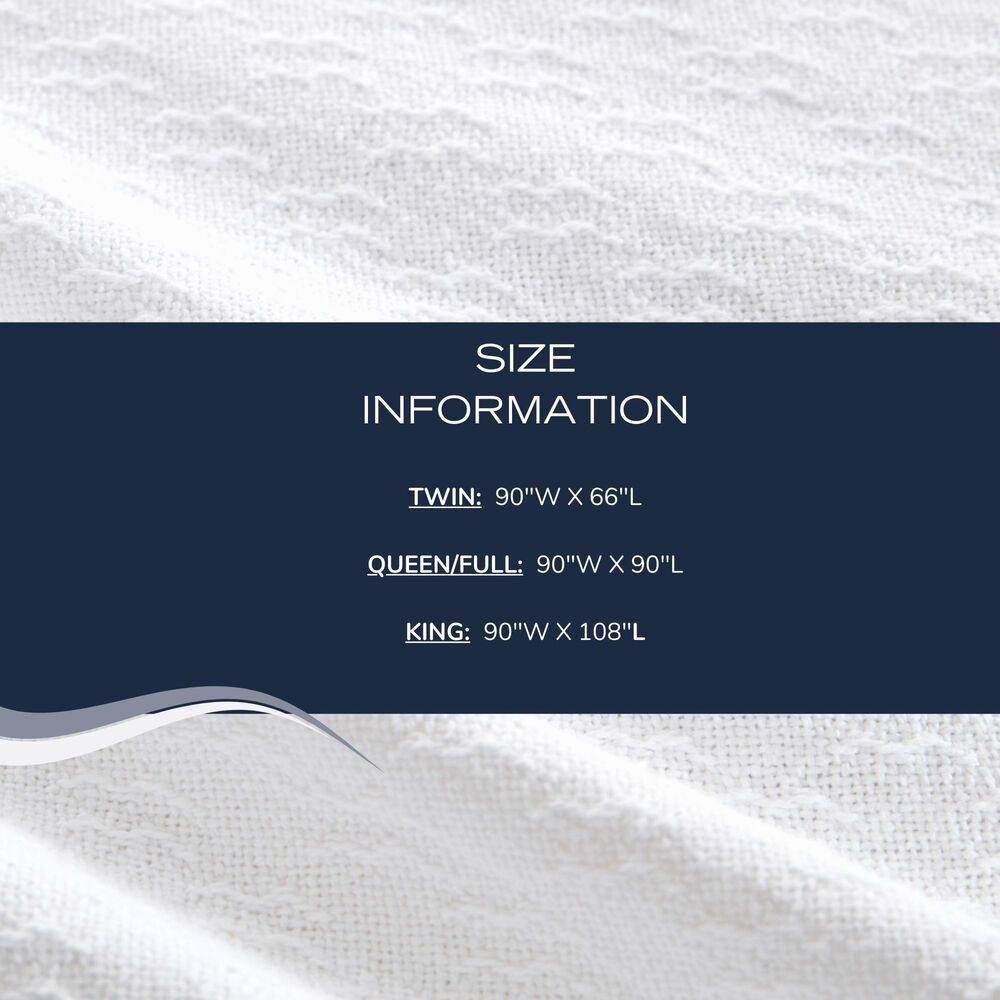 RIPPLE COVE TWIN BLANKET,Antique White Wash,large