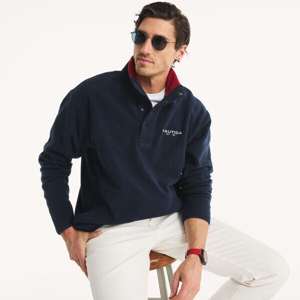 Nautex Fleece Mock-Neck Pullover