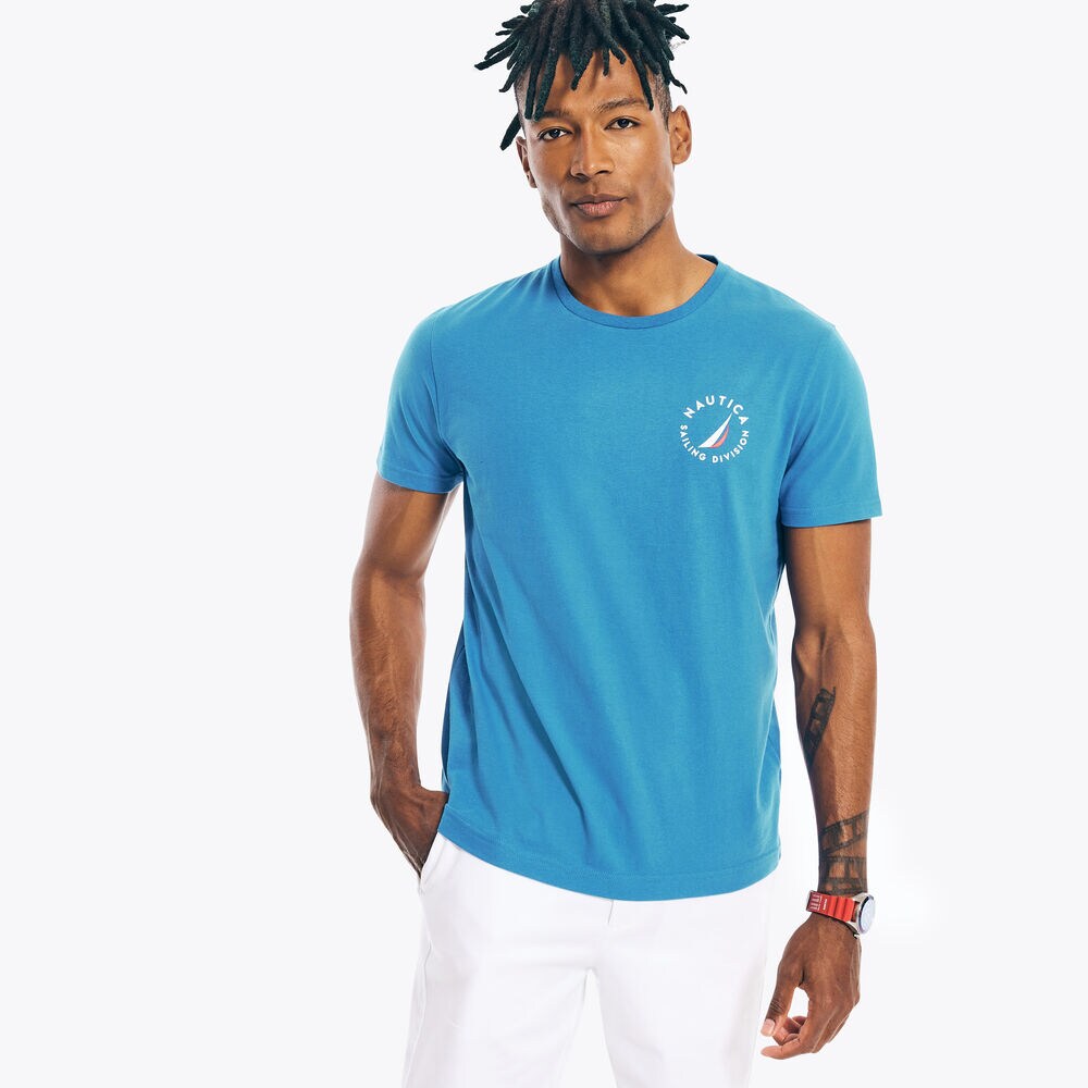 SUSTAINABLY CRAFTED SAILING DIVISION GRAPHIC T-SHIRT,True Navy,large
