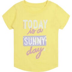 LITTLE GIRLS' TODAY IS A SUNNY DAY T-SHIRT (4-7),Lemonade,large