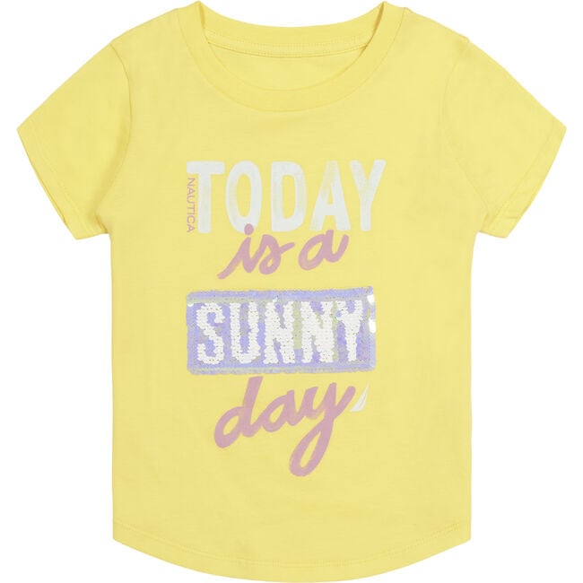 LITTLE GIRLS' TODAY IS A SUNNY DAY T-SHIRT (4-7),Lemonade,large