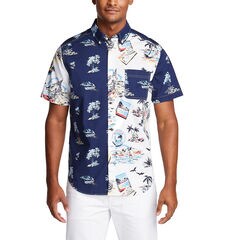 BIG & TALL TWO-TONE SHORT SLEEVE SHIRT,Bright White,large