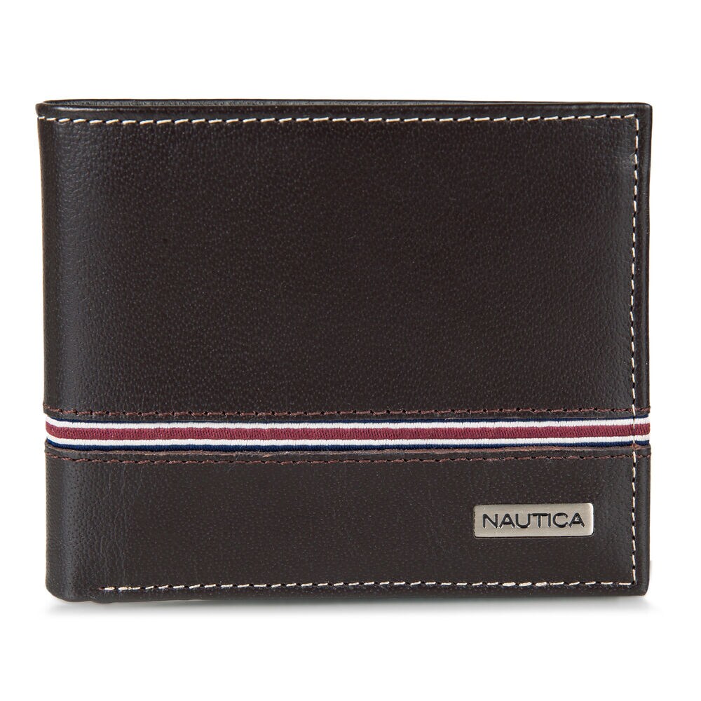 Leather Bifold Wallet,Chocolate,large