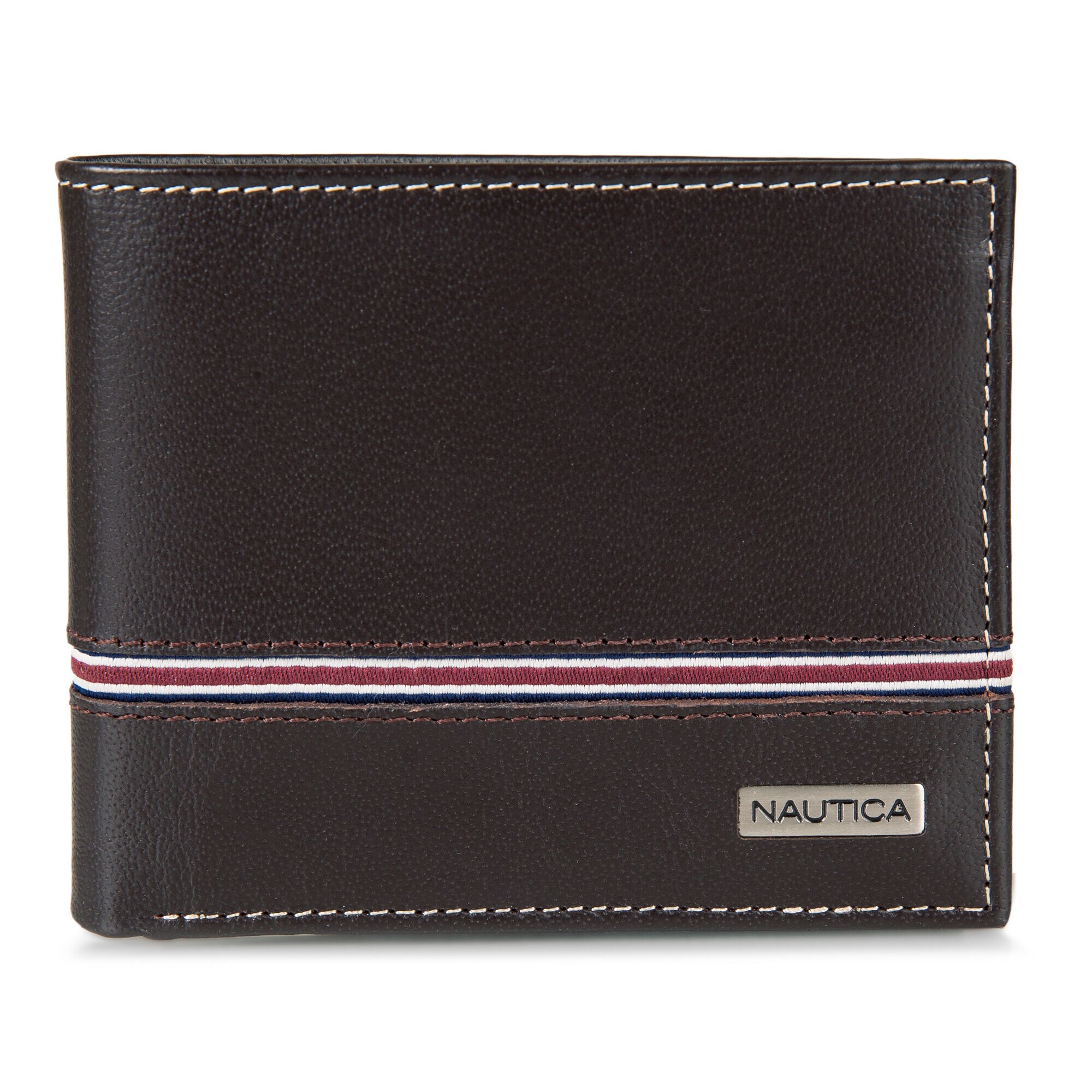 Leather Bifold Wallet,Chocolate,large