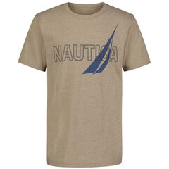Little Boys' Overlapped T-Shirt (2T-7),Dark Oatmeal Heather,large