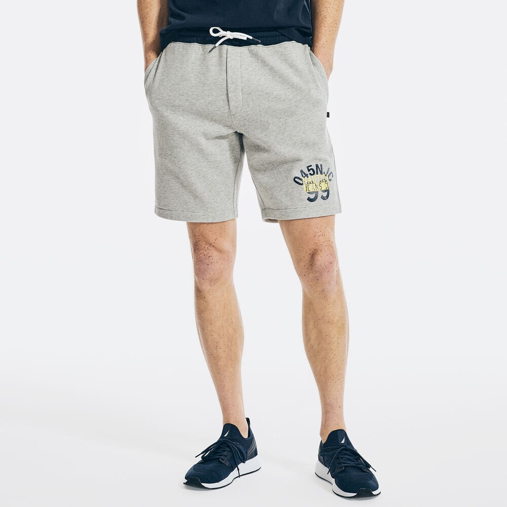NAUTICA JEANS CO. FLEECE SHORT,Grey Heather,large