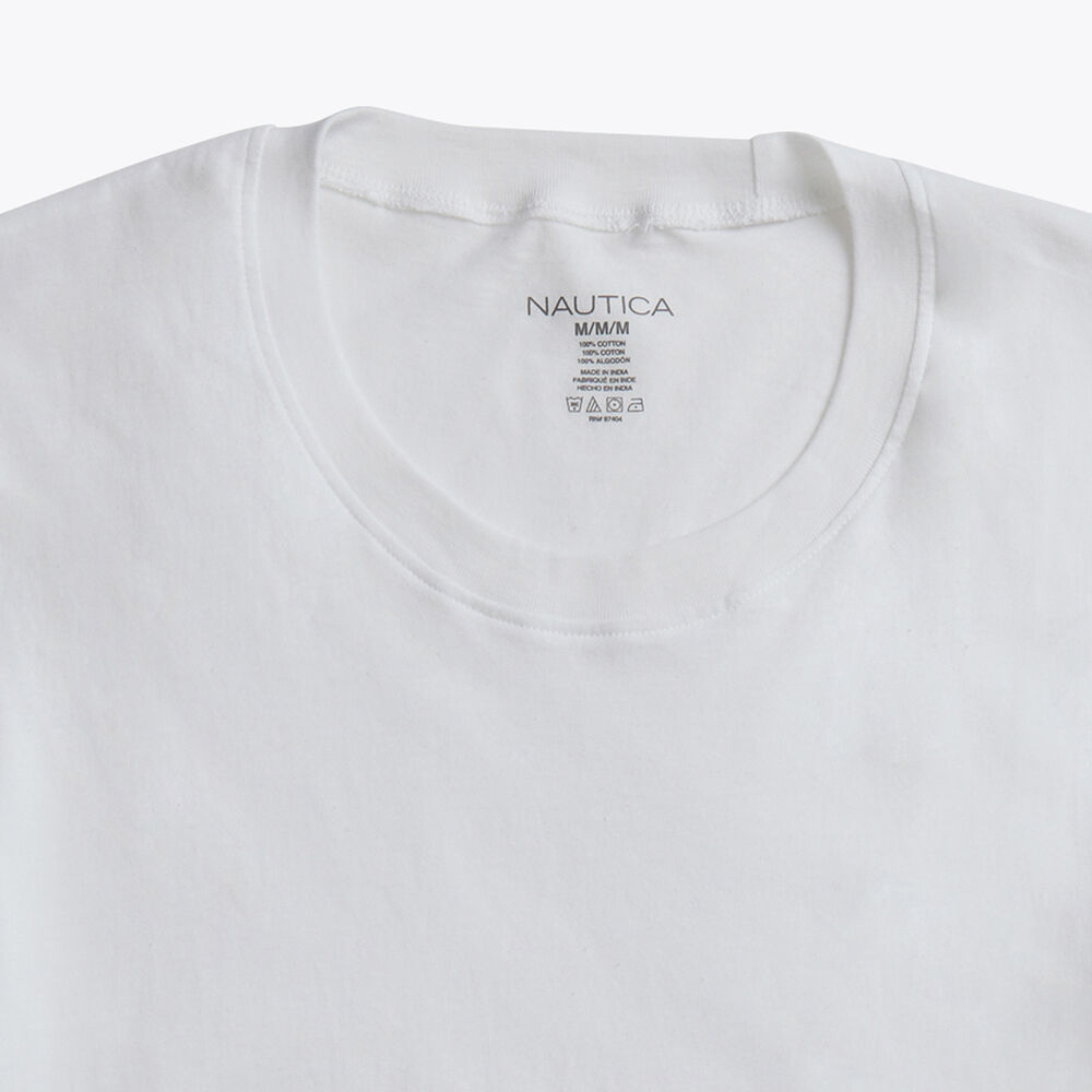 CREWNECK T-SHIRTS, 5-PACK,Antique White Wash,large