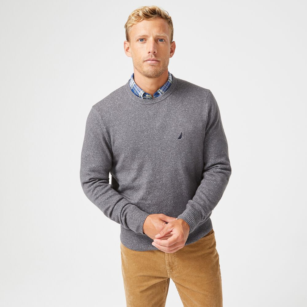 SUSTAINABLY CRAFTED BRAND ICON SWEATER,Grey Carbon,large