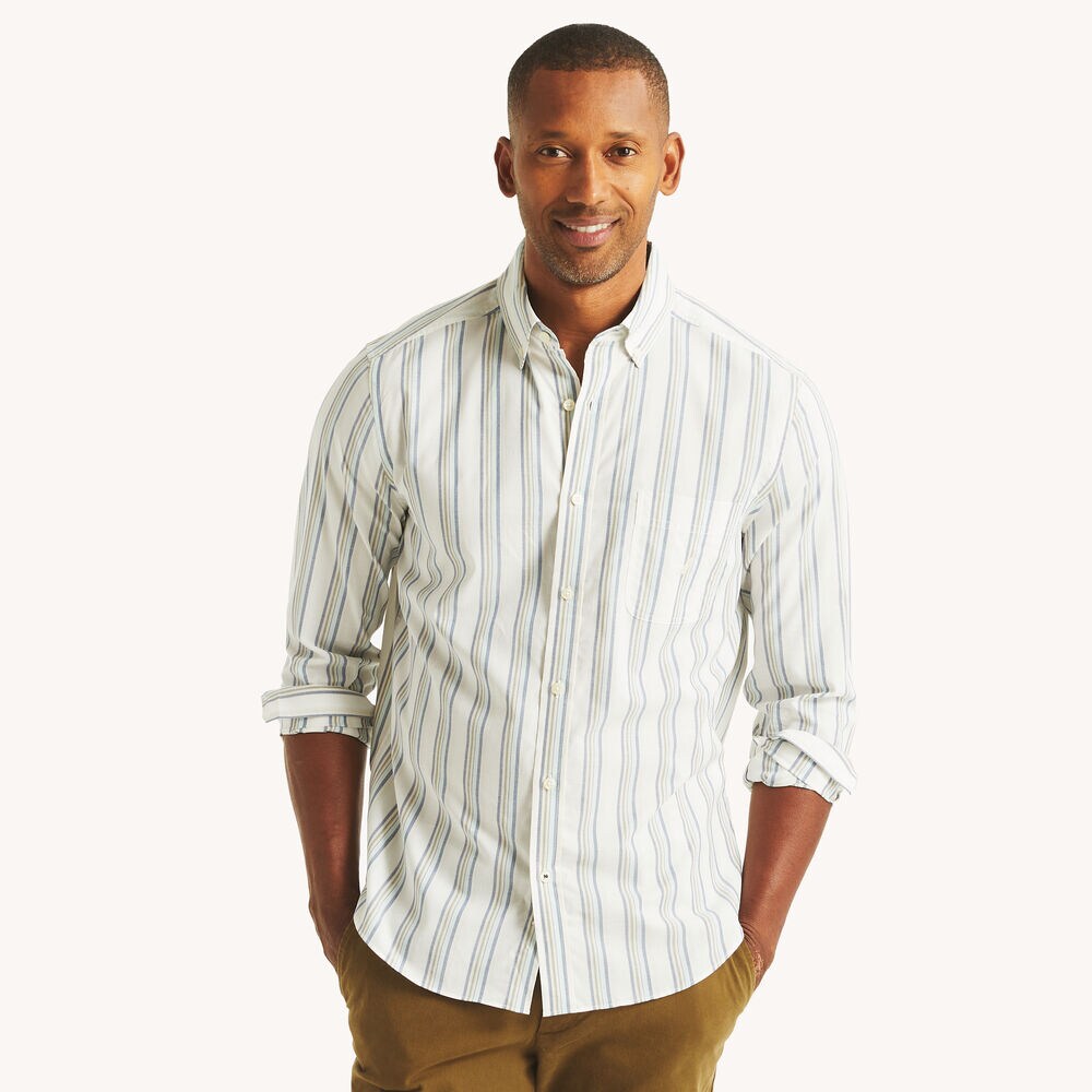 Striped Shirt,Bright White,large