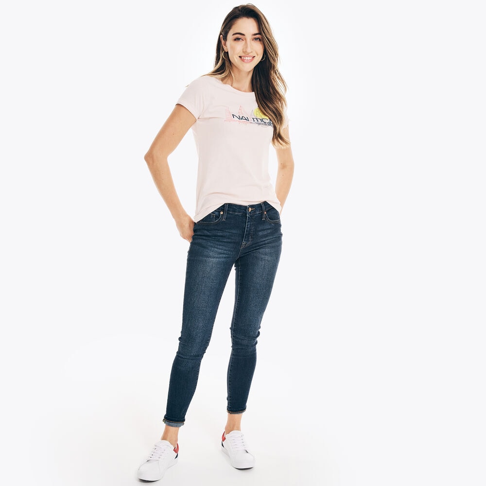 SUSTAINABLY CRAFTED SAILBOAT GRAPHIC T-SHIRT,Pale Pink,large