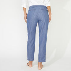 BOAT STRIPE PANT,Angel Blue,large