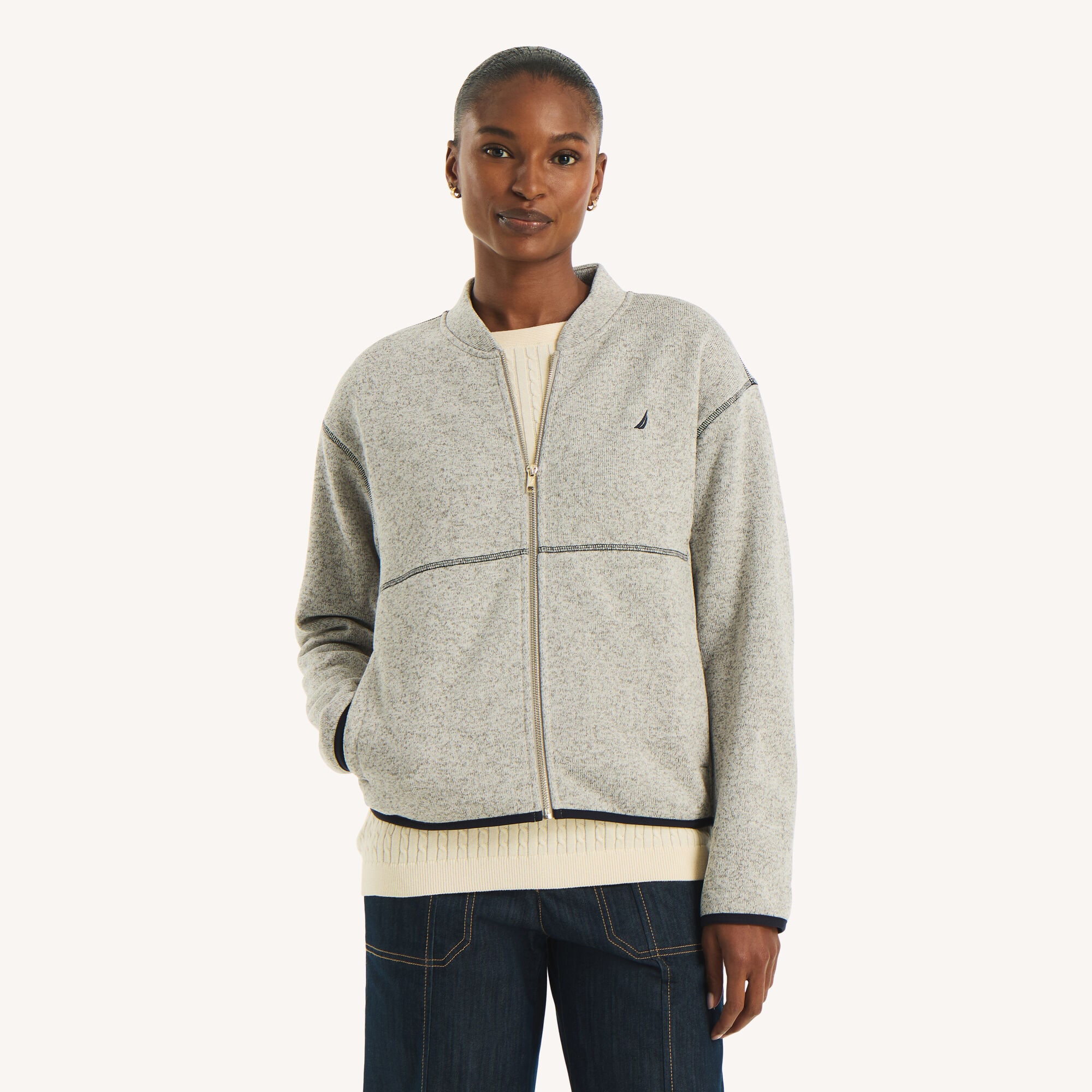 Sweater Fleece,Grey,large