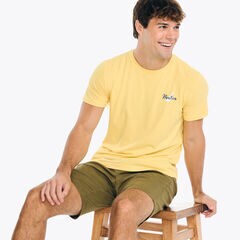 Big & Tall Sustainably Crafted Palm Beach Graphic T-Shirt,Marigold,large