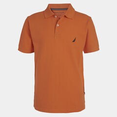 BOYS' CLASSIC DECK POLO (8-20),Navigator Orange,large