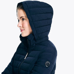 Puffer Jacket With Removable Hood,Stellar Blue Heather,large