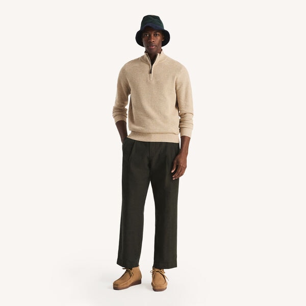 Marled Quarter-Zip Sweater