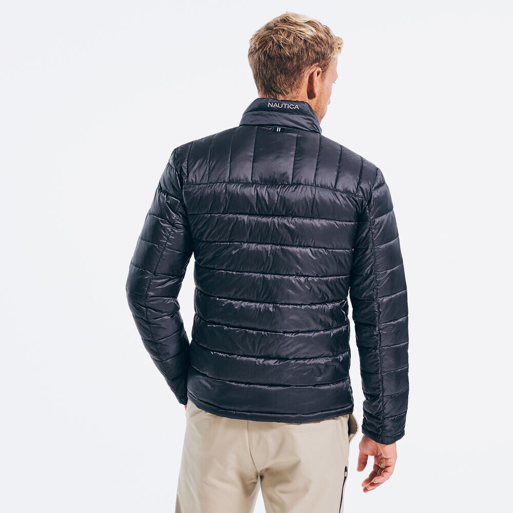 QUILTED BRAND ICON RIPSTOP JACKET,Grey Carbon,large