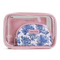 Cape Coral Travel Case Trio,Coral Cape,large