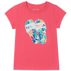 TODDLER GIRLS' FLIP FLOP GRAPHIC T-SHIRT (2T-4T),Light Pink,large