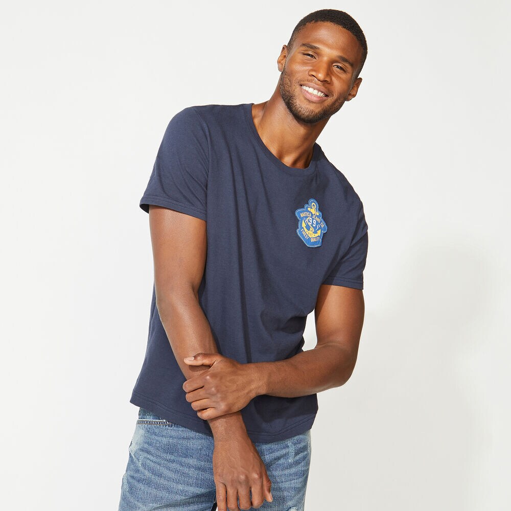 NAUTICA JEANS CO. 99 GRAPHIC T-SHIRT,Navy,large