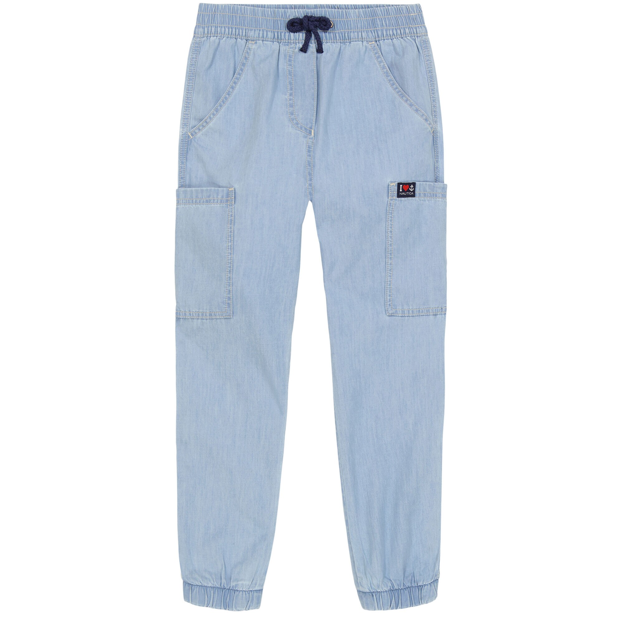 Girls' Denim Jogger Pant (7-16),Green,large