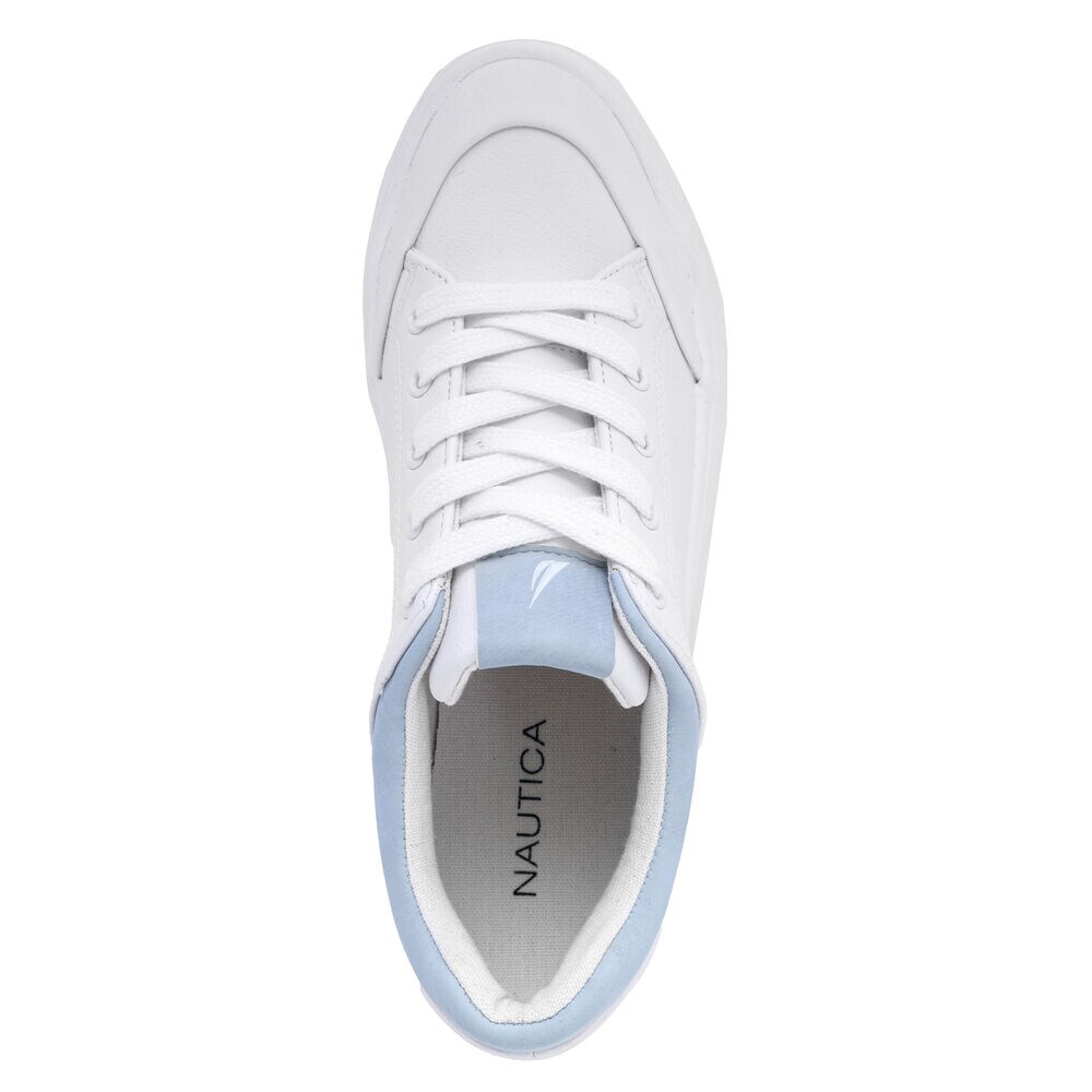 Logo Lace-Up Sneaker,Bright White,large