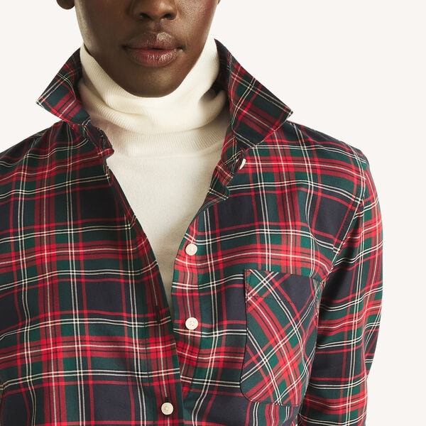 Plaid Roll-Tab Shirt